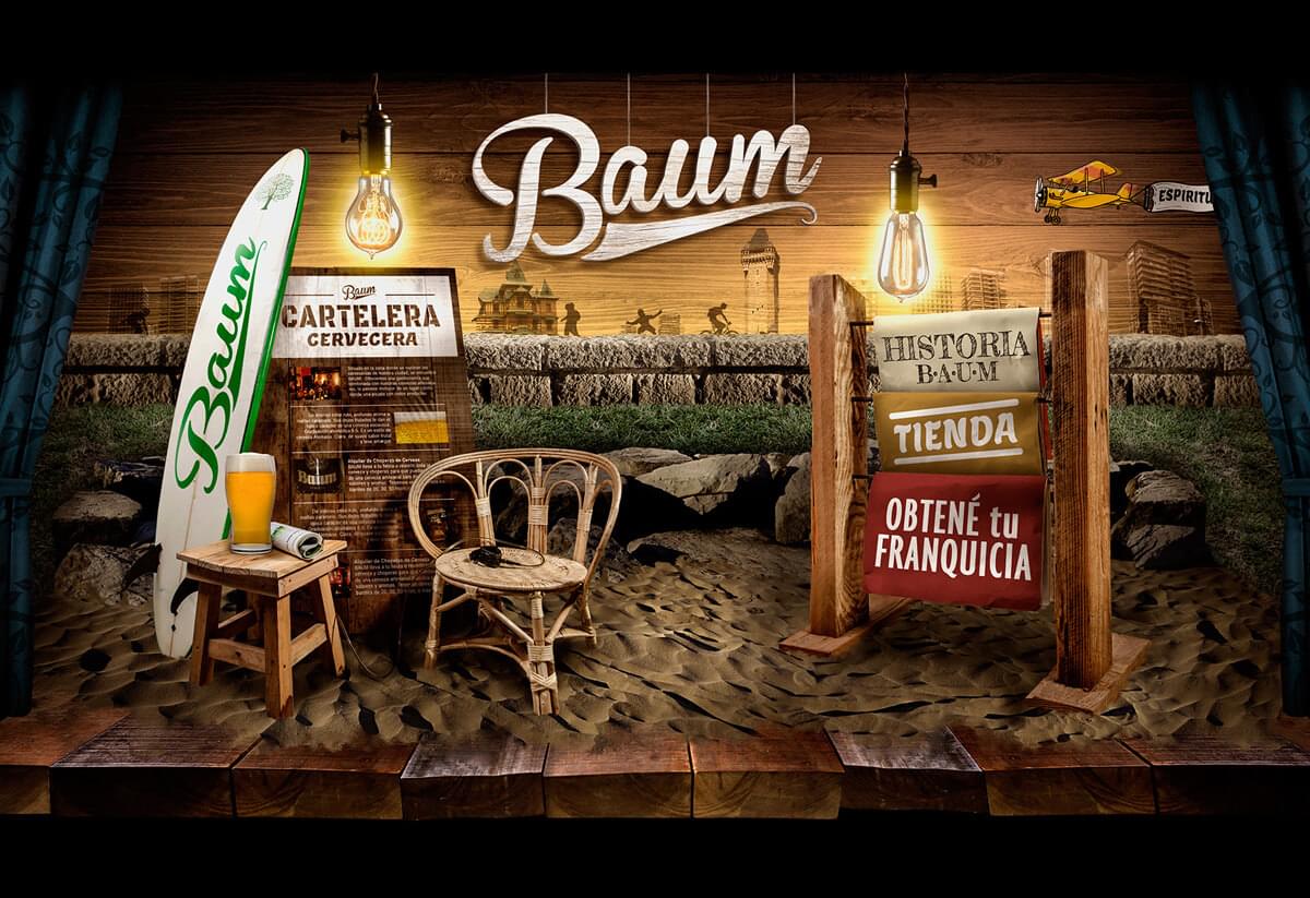 Baum La Costa. Arte, ilustraciones, diseño Cerveza Baum