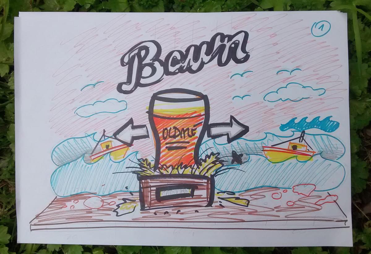 Ilustraciones Mar. Baum, website. Arte. Cerveza Baum