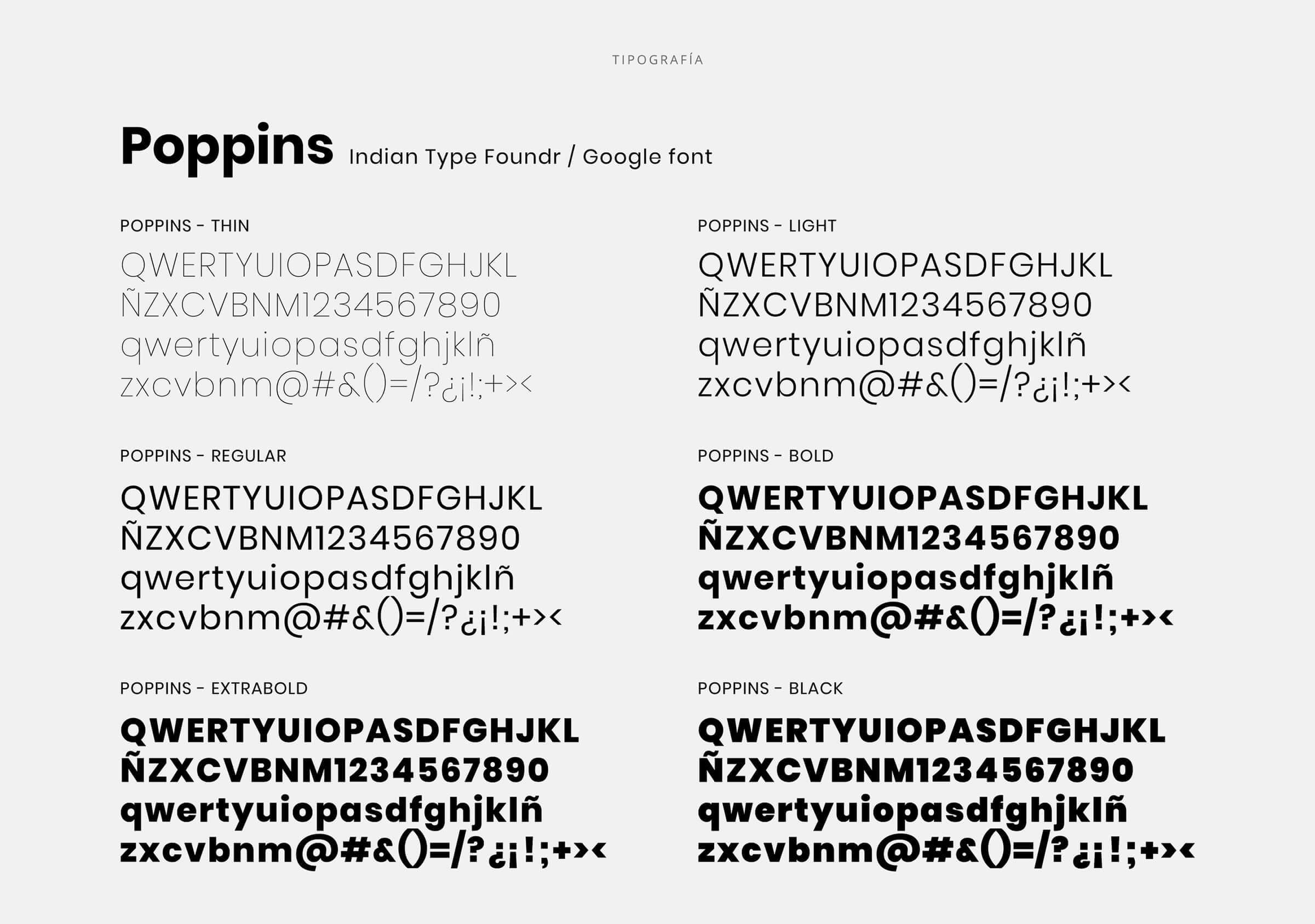 Handing-Tipografía Poppins