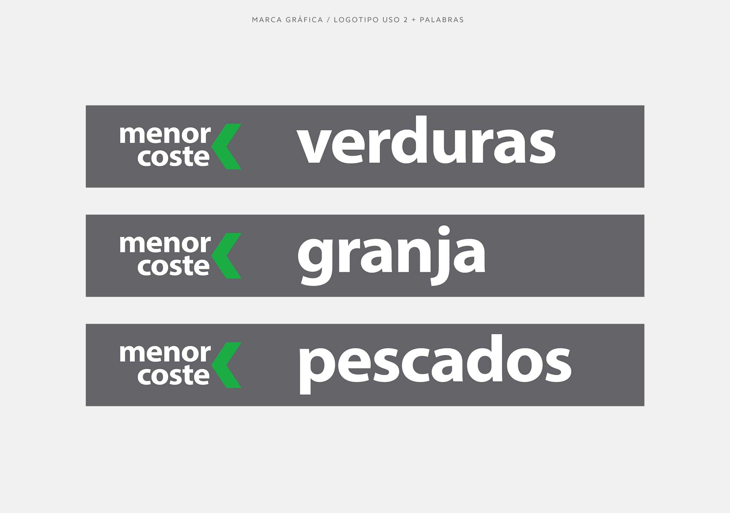 Menor Coste-Marca Gráfica-Uso 2 líneas-Palabra