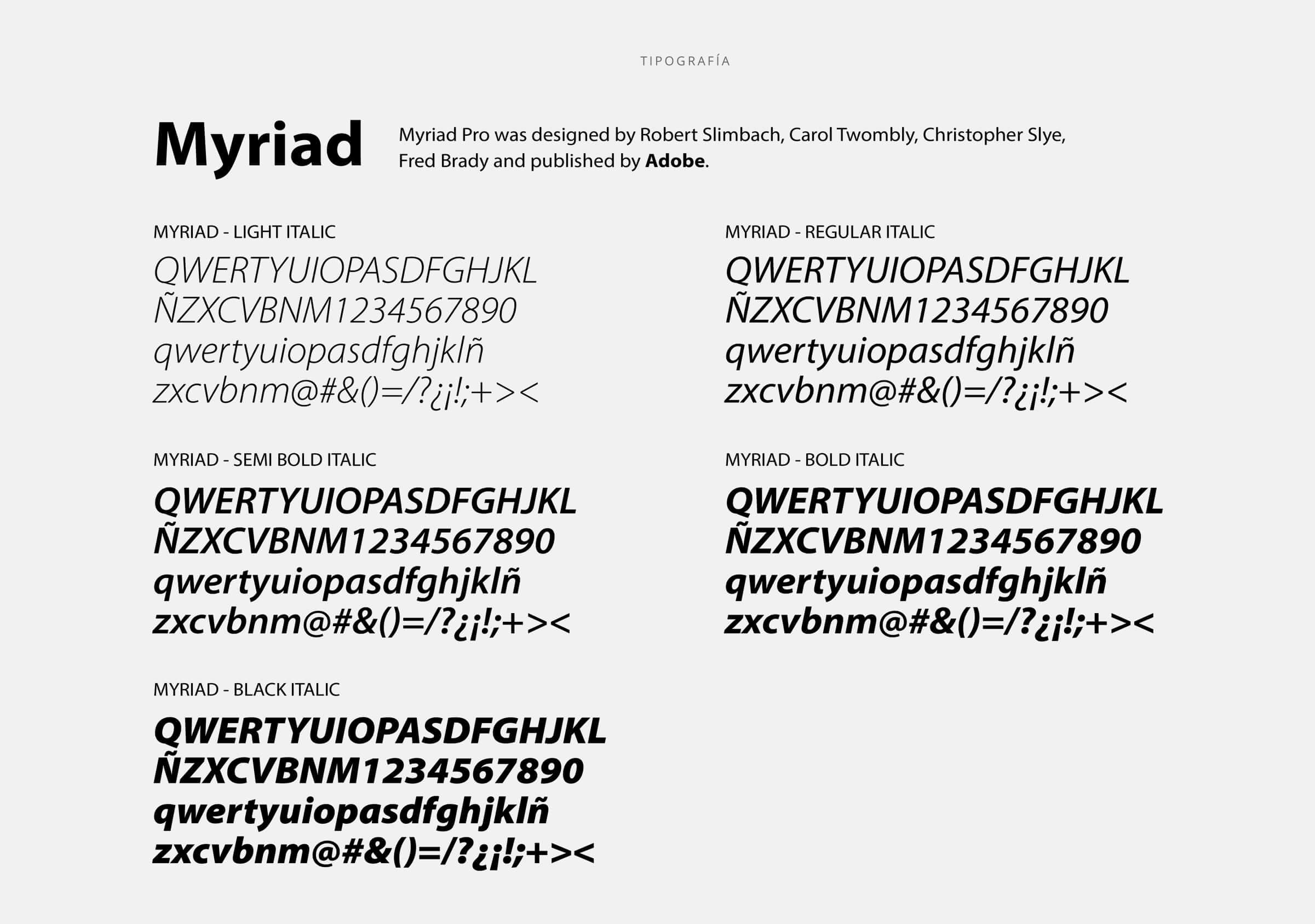 Menor Coste-Tipografía Myriad