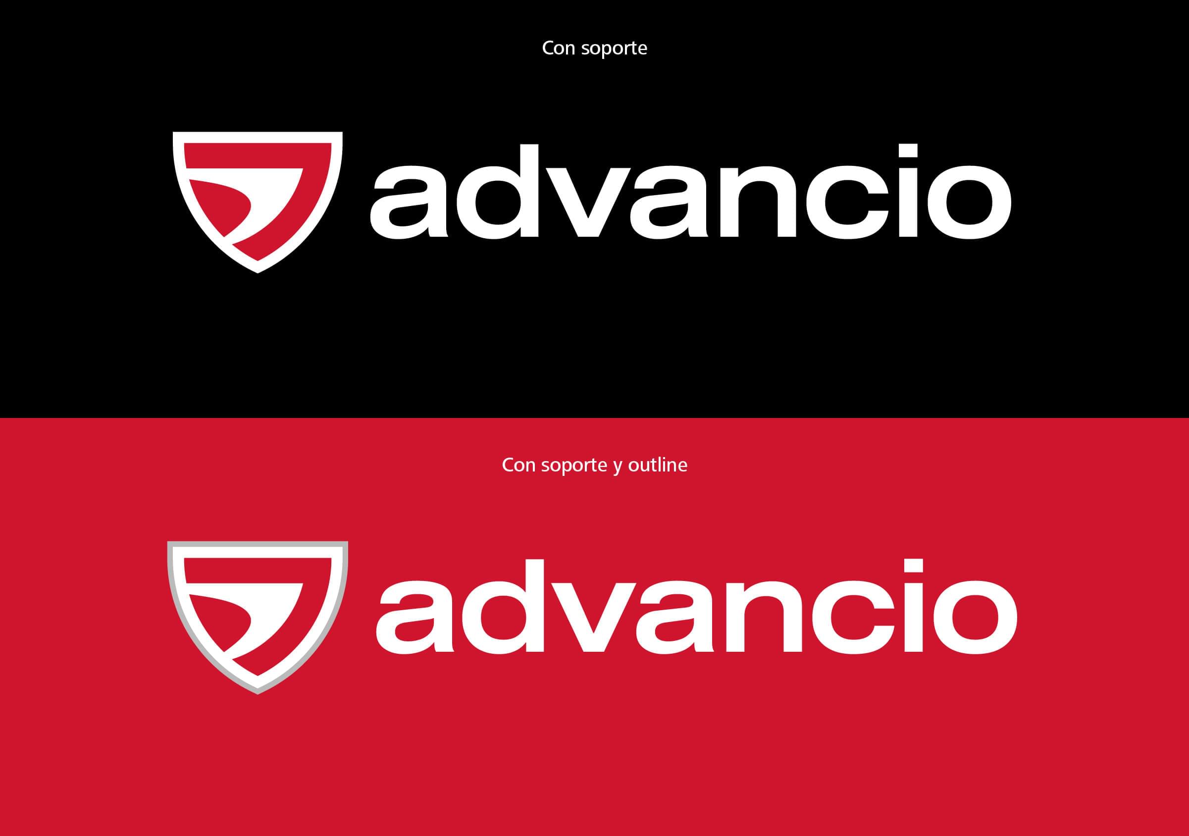 Advancio-Símbolo-Logotipo-Soporte-Outline