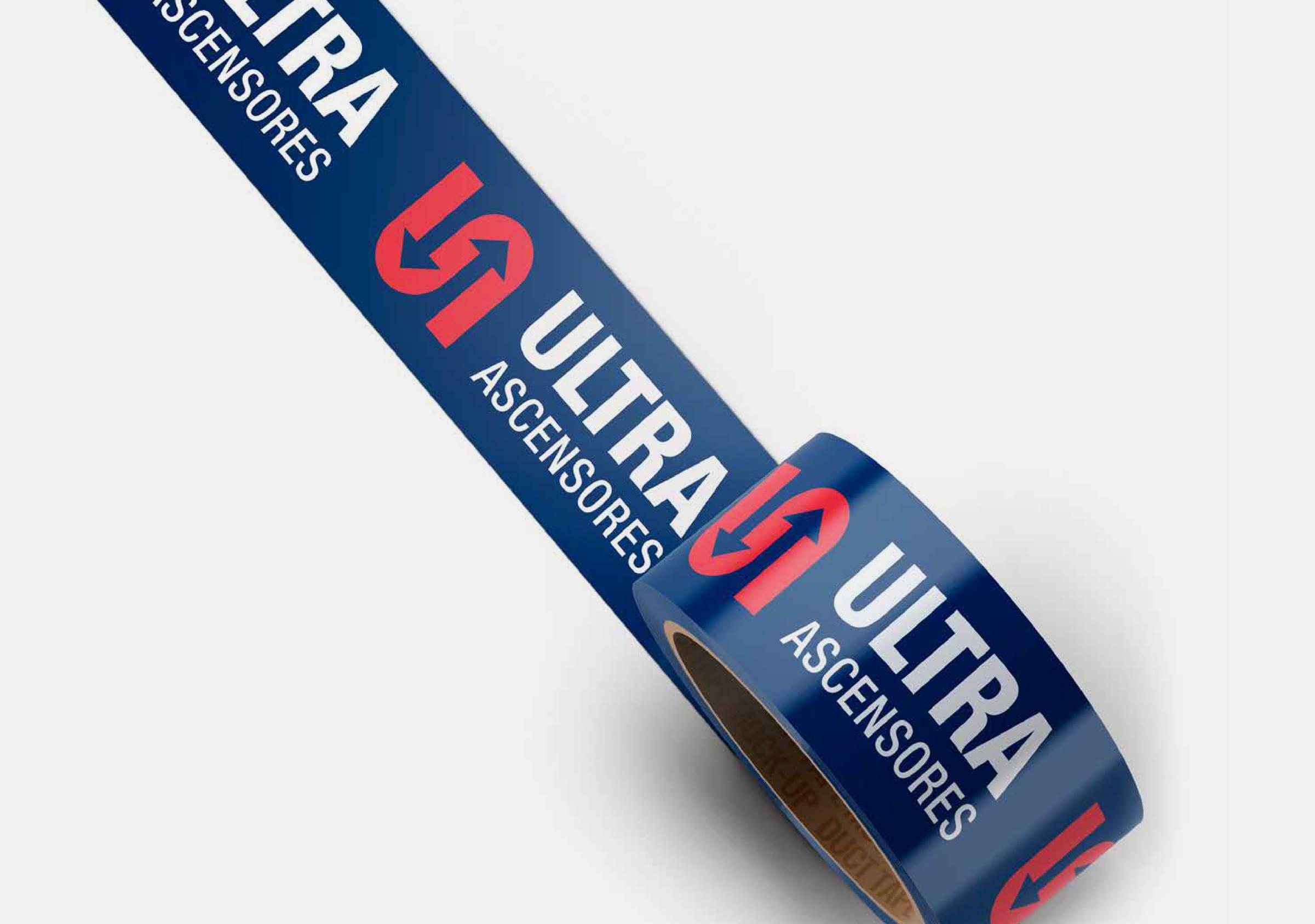 Rebranding-Ultra Ascensores-Aplicación-Cinta de Seguridad