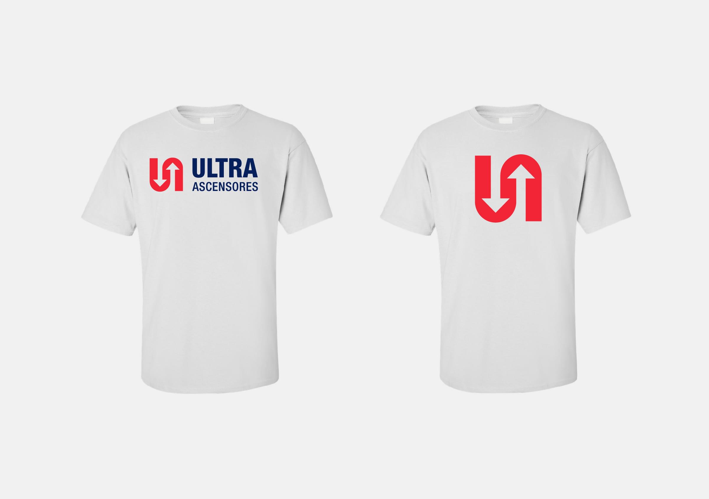 Rebranding-Ultra Ascensores-Aplicación-Remeras