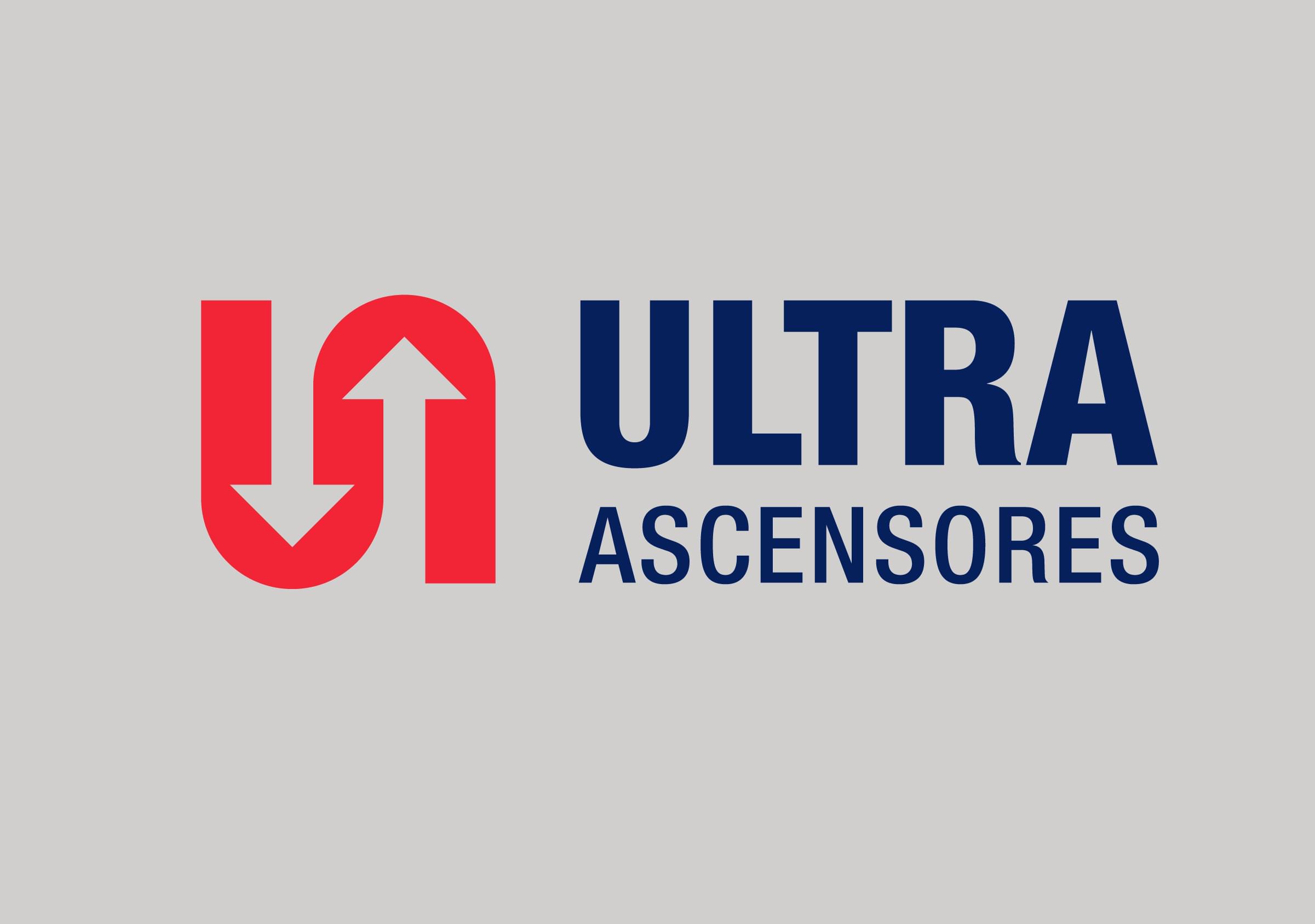 Rebranding-Ultra Ascensores-Isologotipo-Fondo Claro