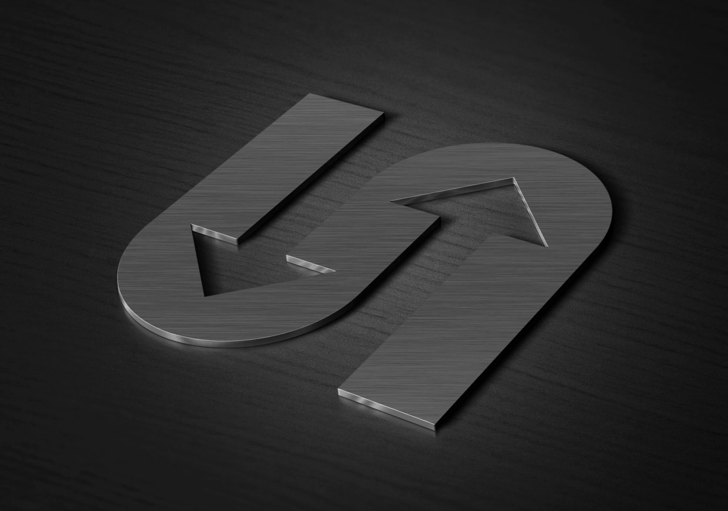 Rebranding-Ultra Ascensores-Símbolo-Aplicación en metal