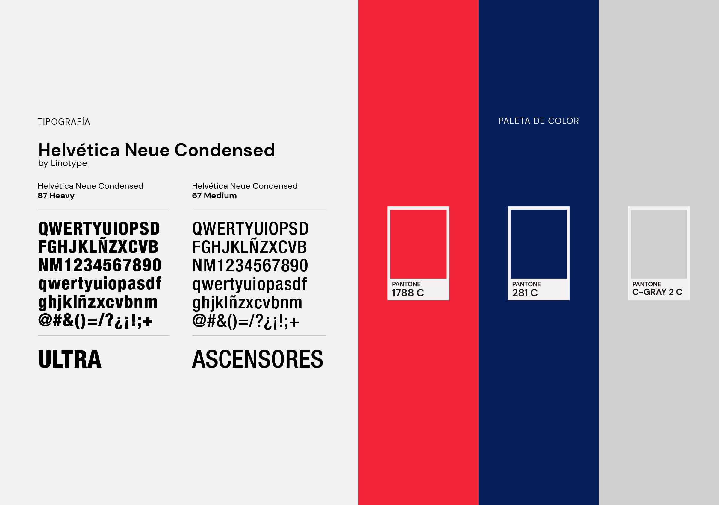 Rebranding-Ultra Ascensores-Tipografía-Paleta de Color
