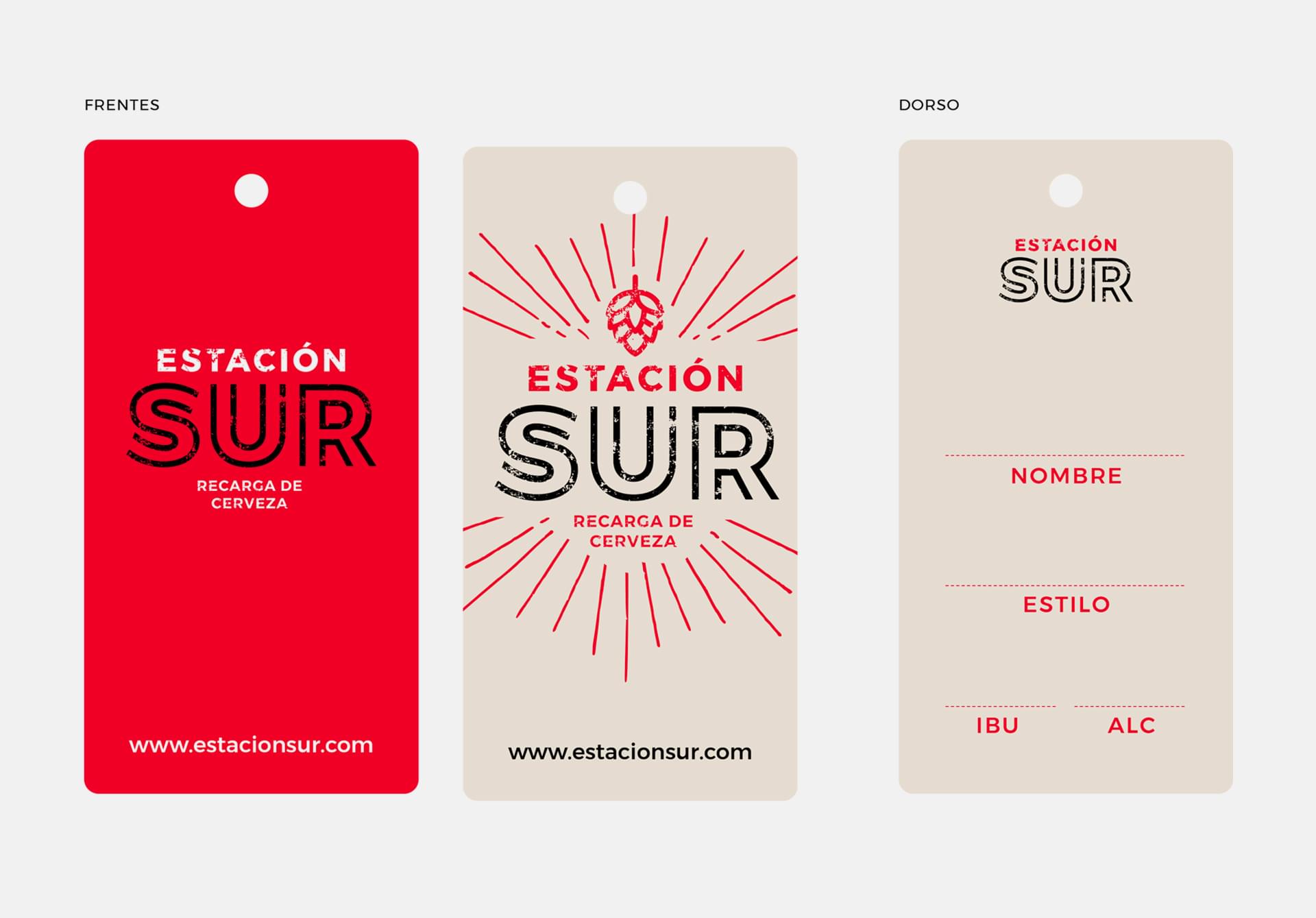 Branding-Estación Sur-Aplicación-Etiquetas para Botellones