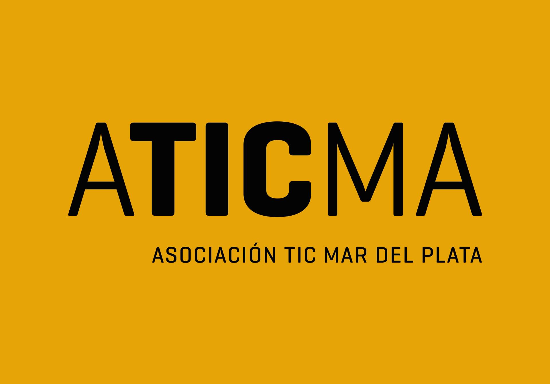 Rebranding-ATICMA-Logotipo con descriptivo-Fondo Naranja