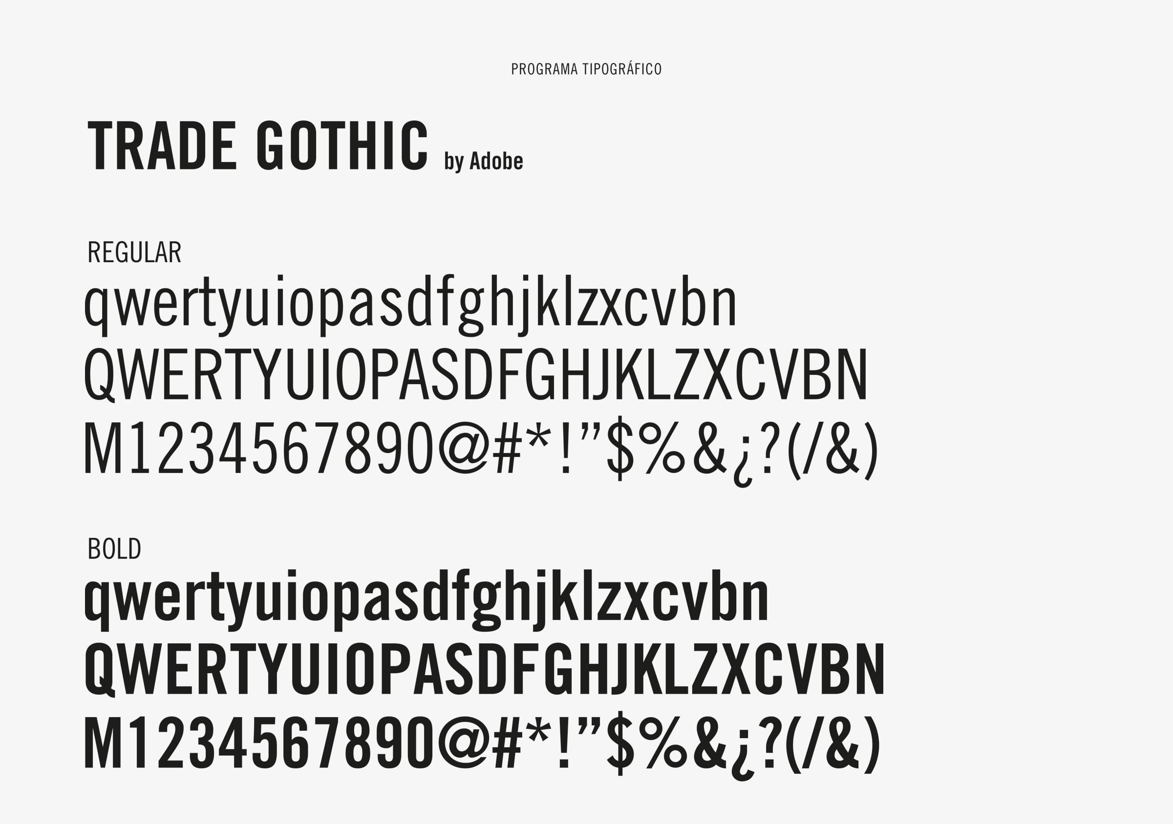 Rebranding-Back-Programa Tipográfico-Trade Gothic