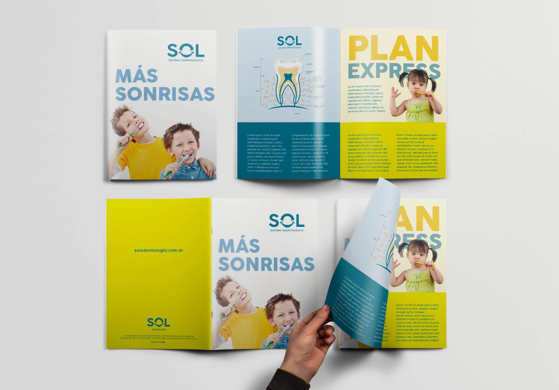 Rebranding-SOL Odontología-Aplicación-Brochure