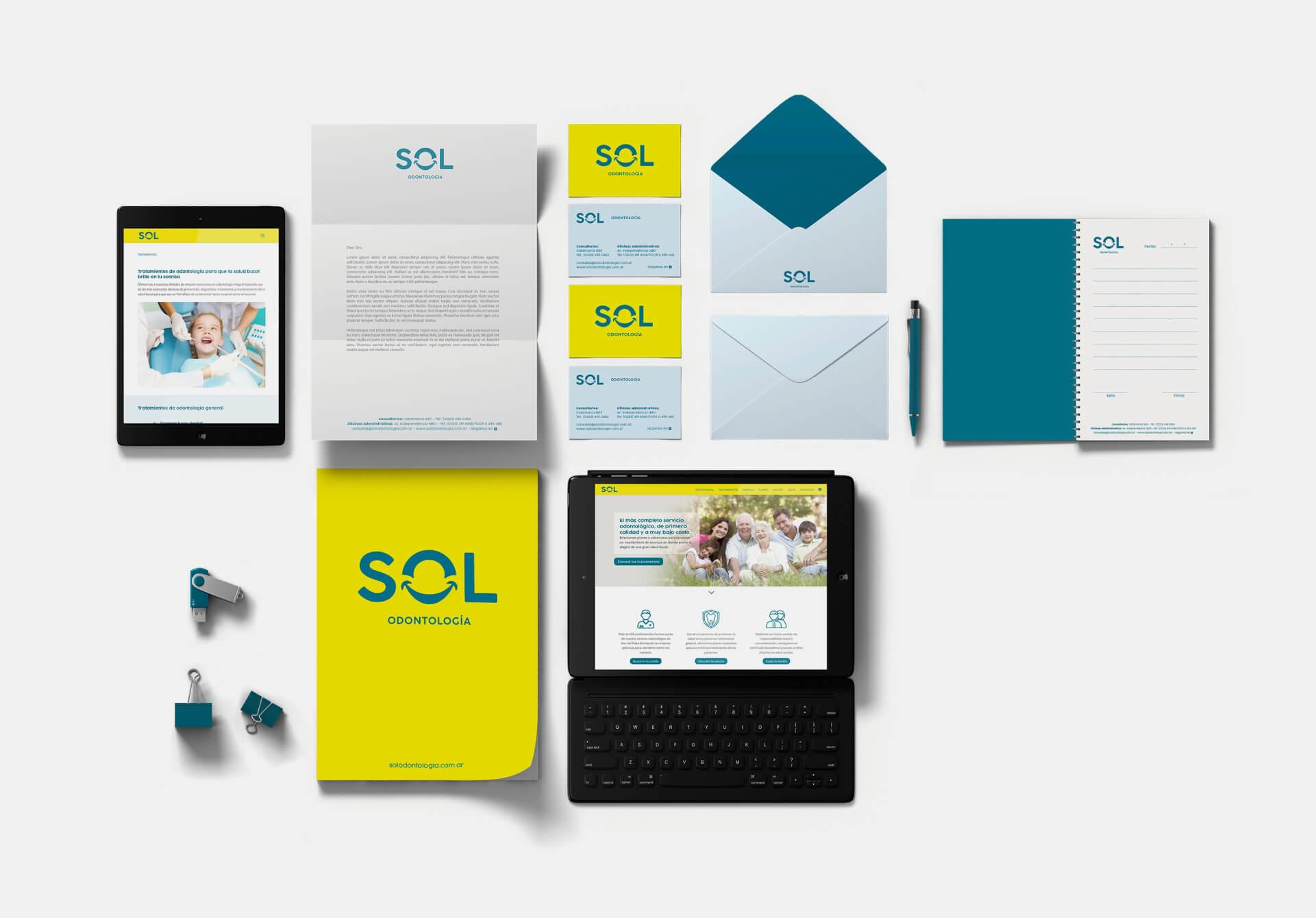 Rebranding-SOL Odontología-Aplicaciones