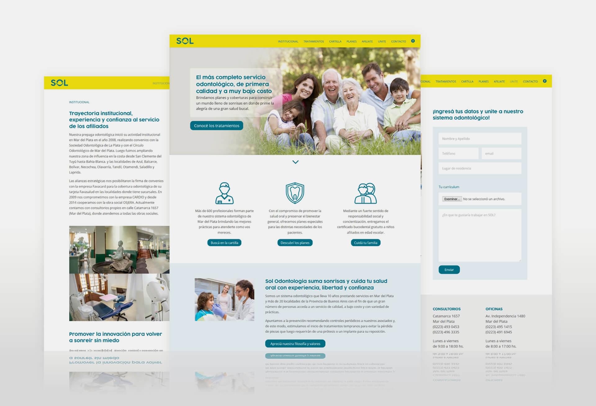 Rebranding-SOL Odontología-Sitio Web