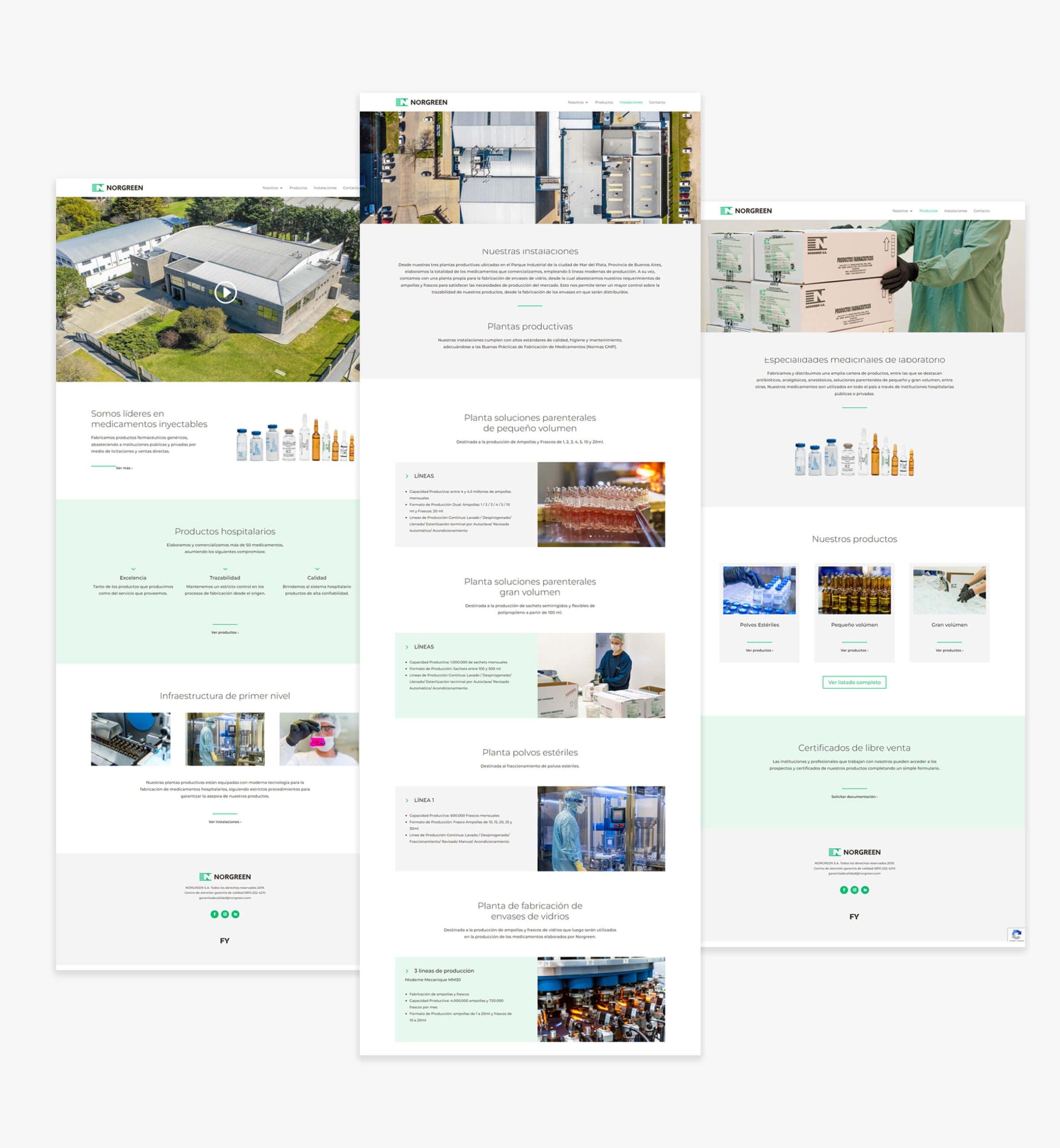 Rebranding y Web-Norgreen-Página Web-Secciones