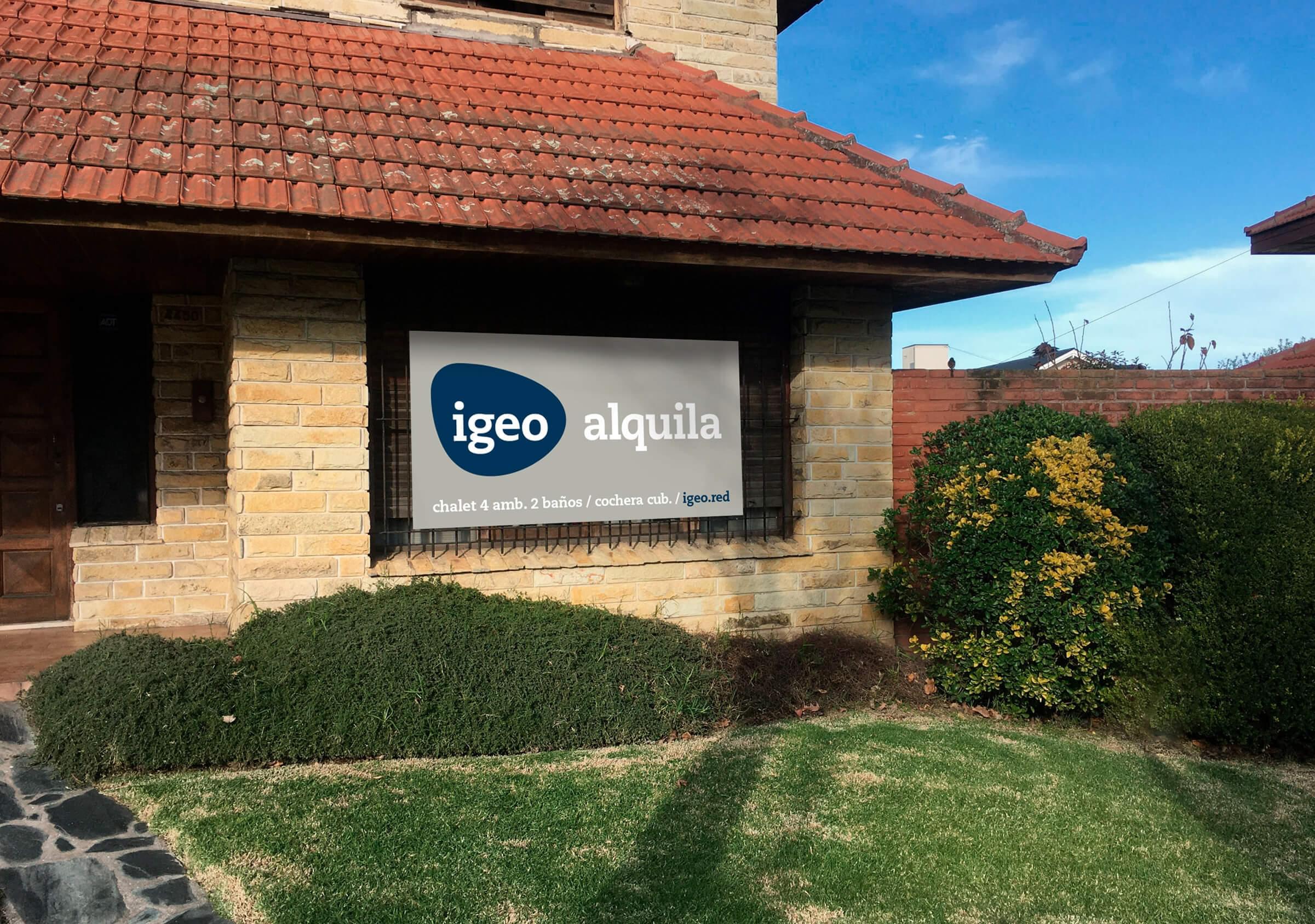 Branding-Igeo-Aplicación cartel alquiler