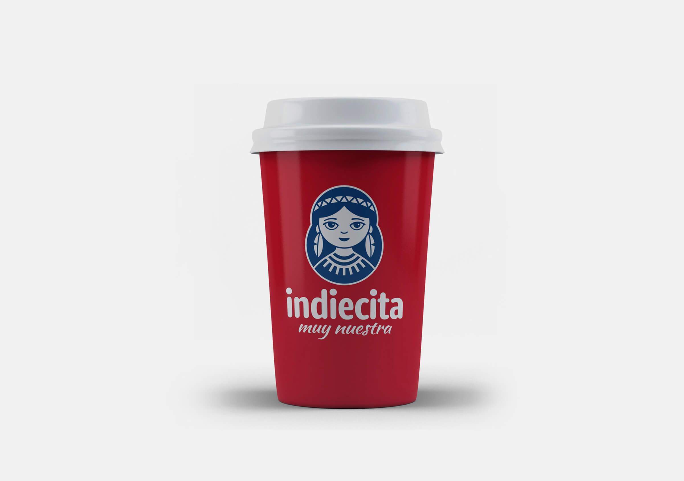 Branding-Indiecita-Aplicación-Vaso