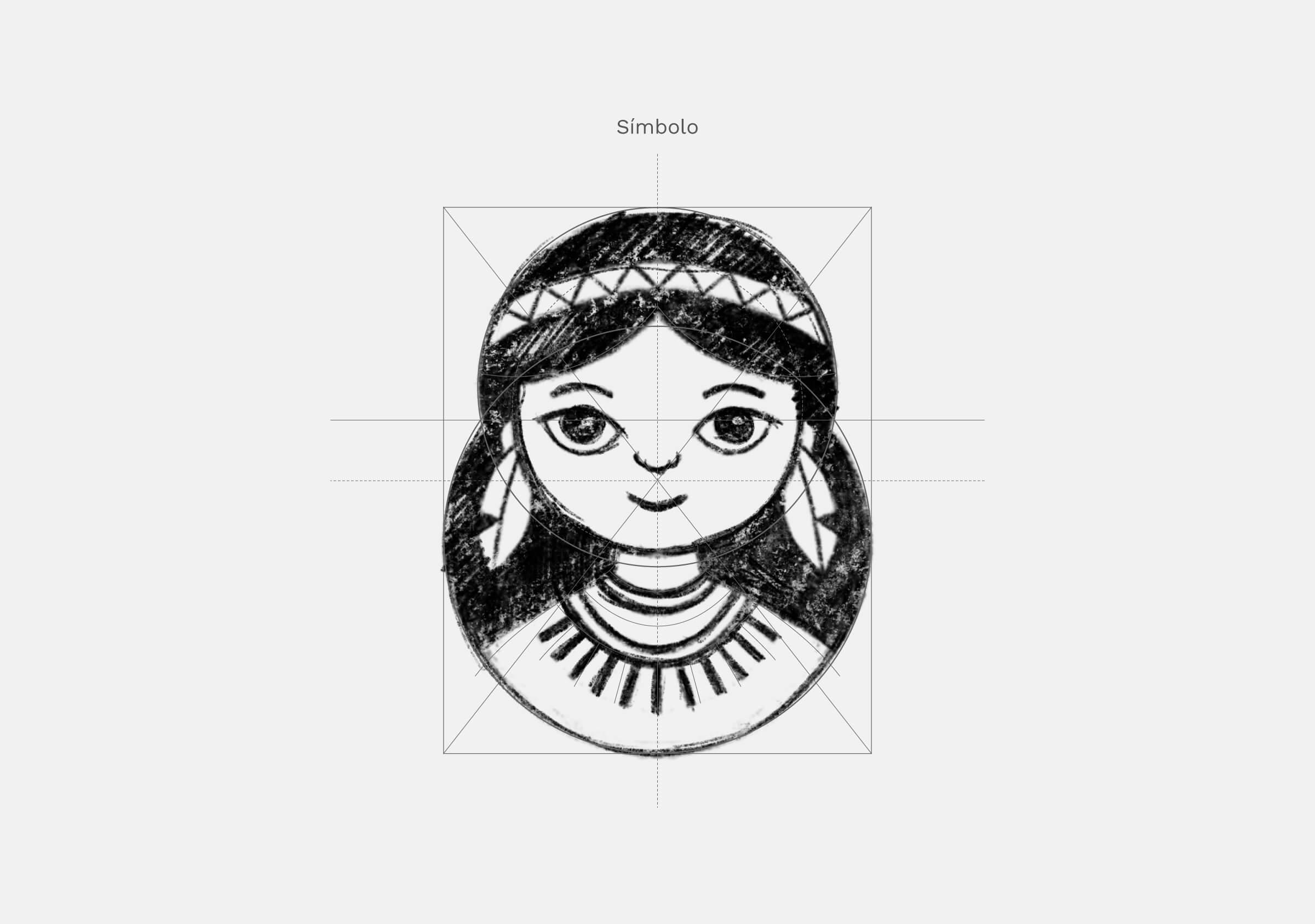 Branding-Indiecita-Símbolo-Boceto