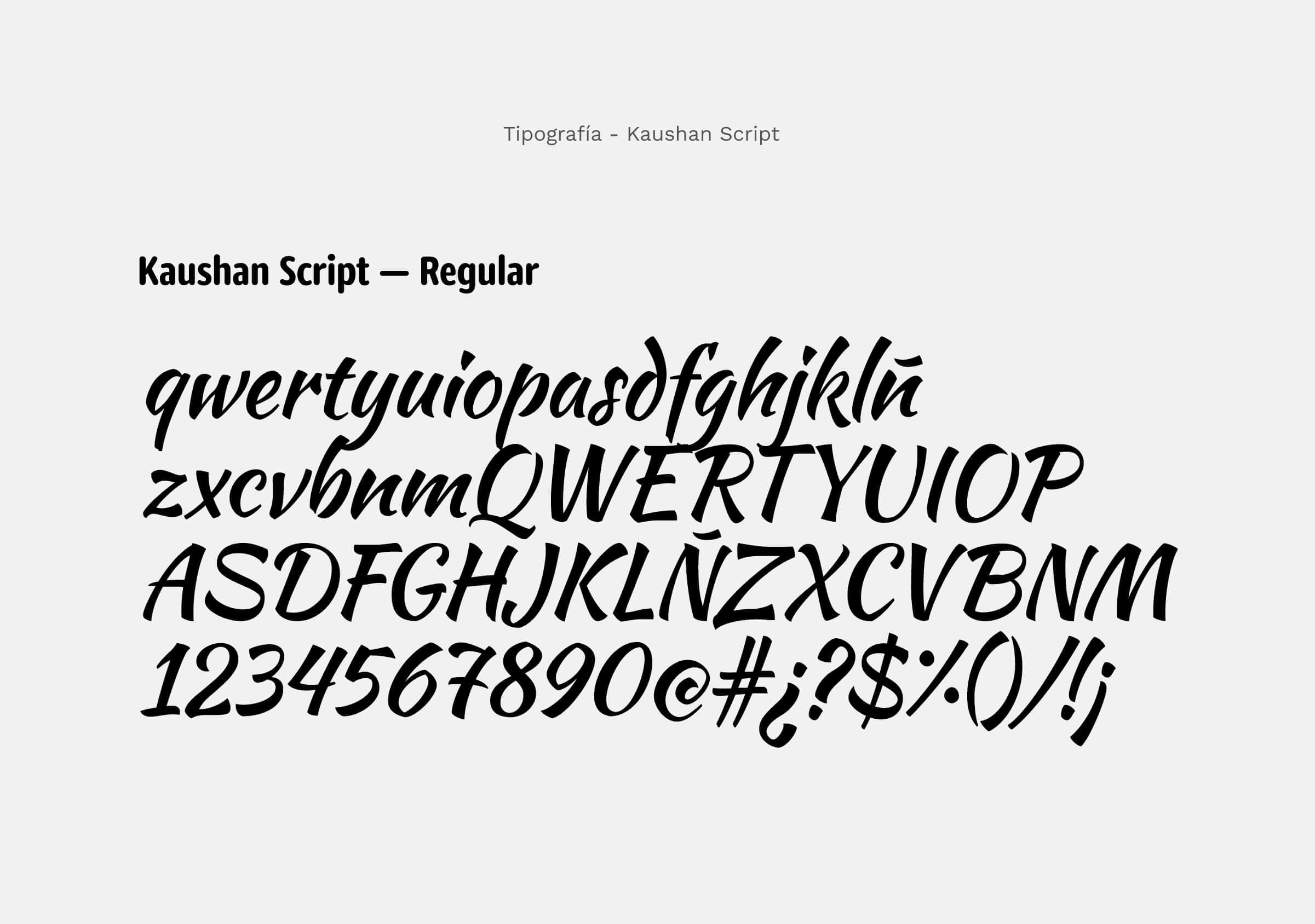 Branding-Indiecita-Tipografía-Descriptivo-Kaushan Script