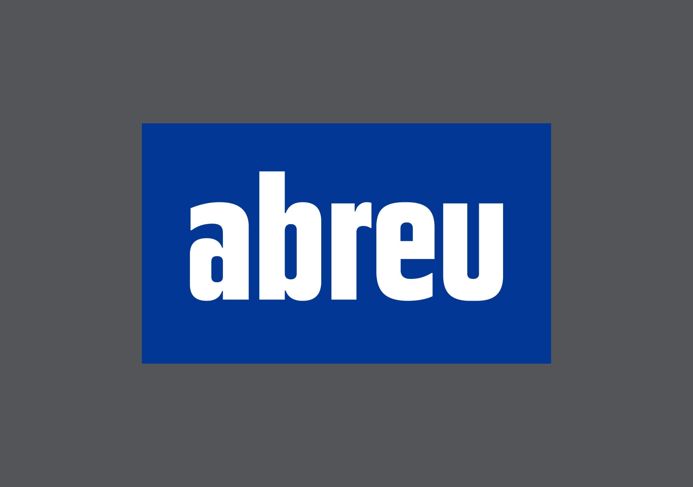 Rebranding-Abreu-Logotipo en contenedor-Fondo gris metal